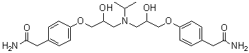 structure of CAS# 87619-83-8, 4,4'-[[(1-甲基乙基)亚氨基]二[(2-羟基-3,1-丙烷二基)氧基]]二(苯乙酰胺)