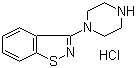 structure of CAS# 87691-88-1, 3-(1-哌嗪基)-1,2-苯并异噻唑盐酸盐