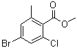 structure of CAS# 877149-10-5, 4-溴-2-氯-6-甲基苯甲酸甲酯