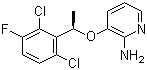 structure of CAS# 877397-71-2, 3-[[(1R)-1-(2,6-二氯-3-氟苯基)乙基]氧基]吡啶-2-胺