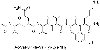 CAS # 878663-43-5, N-Acetyl-L-valyl-L-glutaminyl-L-isoleucyl-L-valyl-L-tyrosyl-L-lysinamide, AcPHF 6, Tau protein (human microtubule-binding domain 6-amino acid)