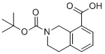 CAS # 878798-87-9, 2-[(Tert-butoxy)carbonyl]-1,2,3,4-tetrahydroisoquinoline-8-carboxylic acid, 2-[(2-methylpropan-2-yl)oxycarbonyl]-3,4-dihydro-1H-isoquinoline-8-carboxylic acid