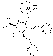 CAS # 87907-24-2, 1,6:2,3-Dianhydro-4-O-[6-methyl-2,3-bis-O-(phenylmethyl)-beta-D-glucopyranuronosyl]-beta-D-mannopyranose, 3,8,9-Trioxatricyclo[4.2.1.02,4]nonane, beta-D-mannopyranose deriv.