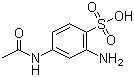 CAS 登录号：88-64-2, 4-乙酰氨基-2-氨基苯磺酸, 2-氨基-4-乙酰氨基苯磺酸