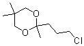 structure of CAS# 88128-57-8, 2-(3-Chloropropyl)-2,5,5-trimethyl-1,3-dioxane