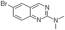 structure of CAS# 882670-78-2, 6-溴-N,N-二甲基-2-氨基喹唑啉