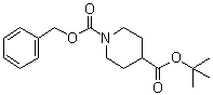 structure of CAS# 882738-24-1, N-苄氧羰基-4-哌啶羧酸叔丁酯