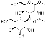 structure of CAS# 88274-25-3, 甲基 2-(乙酰氨基)-2-脱氧-3-O-beta-D-吡喃半乳糖基-beta-D-吡喃半乳糖苷