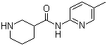 structure of CAS# 883106-75-0, N-(5-Methylpyridin-2-yl)piperidine-3-carboxamide