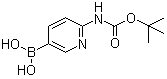 structure of CAS# 883231-20-7, [6-[(tert-Butoxycarbonyl)amino]pyridin-3-yl]boronic acid