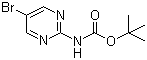 structure of CAS# 883231-23-0, (5-溴嘧啶-2-基)氨基甲酸叔丁酯