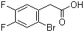 structure of CAS# 883502-07-6, 2-Bromo-4,5-difluorophenylacetic acid