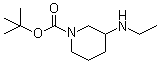 structure of CAS# 883546-56-3, 3-(Ethylamino)-1-piperidinecarboxylic acid tert-butyl ester