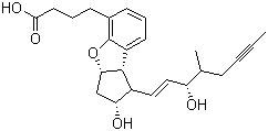 CAS 登录号：88430-50-6, 贝前列素, 2,3,3a-8b-四氢-2-羟基-1-(3-羟基-4-甲基-1-辛烯-6-炔基)-1H-环戊并[b]苯并呋喃-5-丁酸
