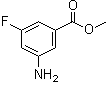 structure of CAS# 884497-46-5, 3-Amino-5-fluorobenzoic acid methyl ester