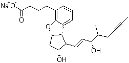 structure of CAS# 88475-69-8, Beraprost sodium