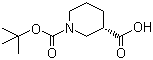 structure of CAS# 88495-54-9, L-1-Boc-Nipecotic acid