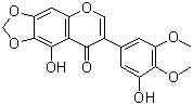 structure of CAS# 88509-91-5, 5,3'-二羟基-4',5'-二甲氧基-6,7-亚甲二氧基异黄酮