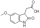 structure of CAS# 885272-25-3, 2,3-二氢-5-甲氧基-2-氧代-1H-吲哚-3-乙酸