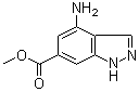 structure of CAS# 885518-51-4, 4-Amino-1H-indazole-6-carboxylic acid methyl ester