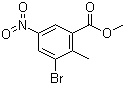 structure of CAS# 885519-05-1, 3-溴-5-硝基-2-甲基苯甲酸甲酯