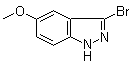 structure of CAS# 885519-30-2, 3-溴-5-甲氧基-1H-吲唑
