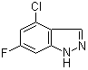structure of CAS# 885520-32-1, 4-氯-6-氟-1H-吲唑