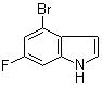 structure of CAS# 885520-70-7, 4-溴-6-氟-1H-吲哚