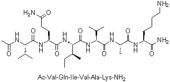 CAS 登录号：885610-34-4, N-乙酰基-L-缬氨酰-L-谷氨酰胺酰-L-异亮氨酰-L-缬氨酰-L-丙氨酰-L-赖氨酰胺