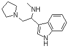 structure of CAS# 885951-05-3, N-甲基-alpha-(1-吡咯烷基甲基)-1H-吲哚-3-甲胺