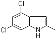 structure of CAS# 886362-21-6, 4,6-二氯-2-甲基吲哚