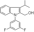 1-(3,5-Difluorophenyl)-3-(1-methylethyl)-1H-indole-2-methanol molecular structure (CAS 886362-94-3)