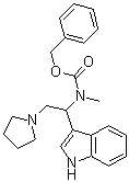 CAS # 886363-10-6, [1-(1H-Indol-3-yl)-2-(1-pyrrolidinyl)ethyl]methylcarbamic acid phenylmethyl ester