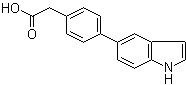 structure of CAS# 886363-28-6, 4-(1H-吲哚-5-基)苯乙酸