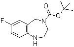 structure of CAS# 886364-36-9, 4-Boc-7-Fluoro-2,3,4,5-tetrahydro-1H-benzo[e][1,4]diazepine