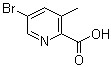 structure of CAS# 886365-43-1, 5-溴-3-甲基吡啶-2-甲酸