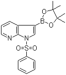 structure of CAS# 886547-94-0, 1-(苯磺酰基)-1H-吡咯并[2,3-b]吡啶-3-硼酸频哪醇酯