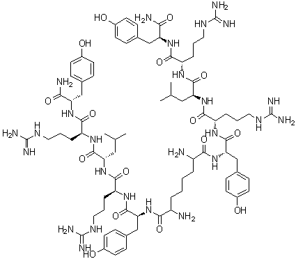 CAS 登录号：887332-81-2, 2,7-二氨基辛烷二酰基双[L-酪氨酰-L-精氨酰-L-亮氨酰-L-精氨酰-L-酪氨酰胺]