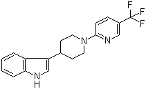 CAS # 887418-66-8, 3-[1-[5-(Trifluoromethyl)-2-pyridinyl]-4-piperidinyl]-1H-indole