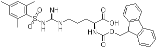 structure of CAS# 88743-97-9, N-Fmoc-N'-(mesitylene-2-sulfonyl)-L-arginine