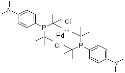 structure of CAS# 887919-35-9, 二氯双[二叔丁基-(4-二甲基氨基苯基)膦]钯(II)