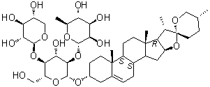 CAS # 88861-91-0, Sprengerinin C, (3beta,25R)-Spirost-5-en-3-yl O-6-deoxy-alpha-L-mannopyranosyl-(1→2)-O-[beta-D-xylopyranosyl-(1→4)]-beta-D-glucopyranoside