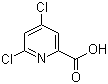 structure of CAS# 88912-25-8, 4,6-二氯吡啶-2-甲酸