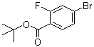 structure of CAS# 889858-12-2, 4-溴-2-氟苯甲酸叔丁酯