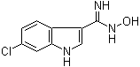 structure of CAS# 889942-64-7, 6-氯-N-羟基-1H-吲哚-3-甲脒