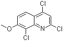 structure of CAS# 893620-26-3, 2,4,8-三氯-7-甲氧基喹啉