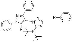 structure of CAS# 894086-00-1, 5-[二叔丁基膦基]-1',3',5'-三苯基-1'H-[1,4']联吡唑