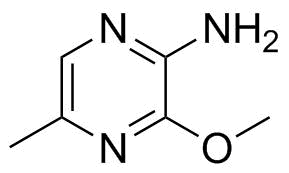 3-甲氧基-5-甲基-2-吡嗪胺分子结构 (CAS 89464-87-9)