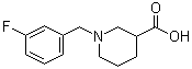 CAS # 896046-85-8, 1-[(3-Fluorophenyl)methyl]-3-piperidinecarboxylic acid