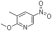 structure of CAS# 89694-10-0, 2-Methoxy-5-nitro-3-picoline